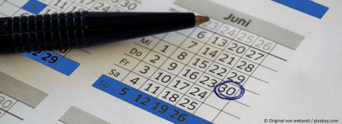 Blaue Kalender Originalbild von pixabay.com